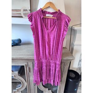 Pants Store Zoe Pleated Mini Dress in Purple/pink Size XSmall